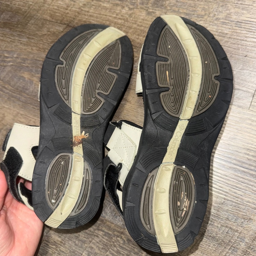 Columbia Whidbey Sandals Womens 6 Black Cream Sport Hiking Outdoor Adjustable - Picture 6 of 7